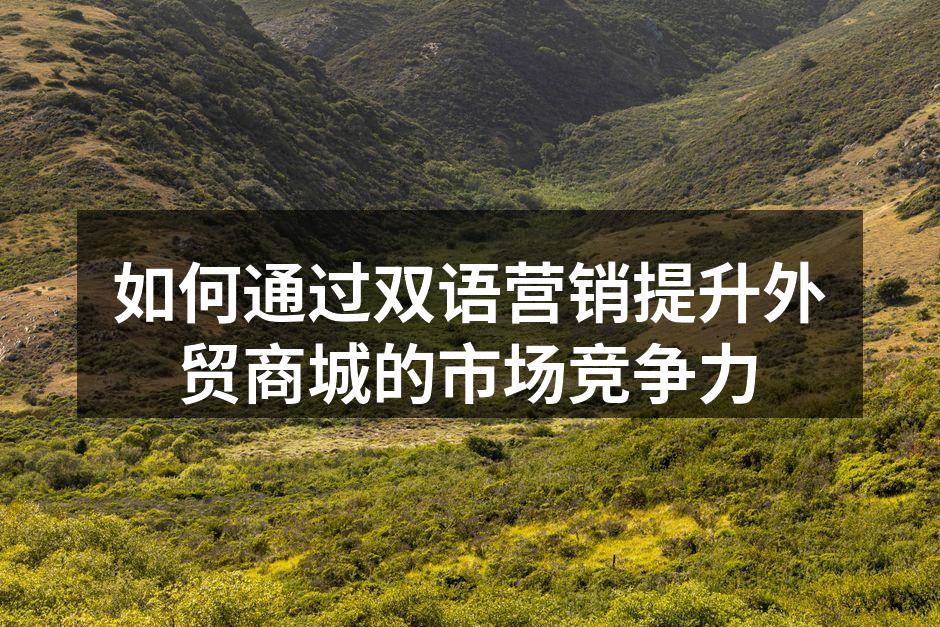 双语营销提升用户体验