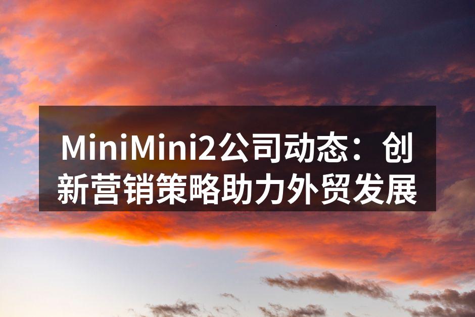 MiniMini2公司动态：创新营销策略助力外贸发展
