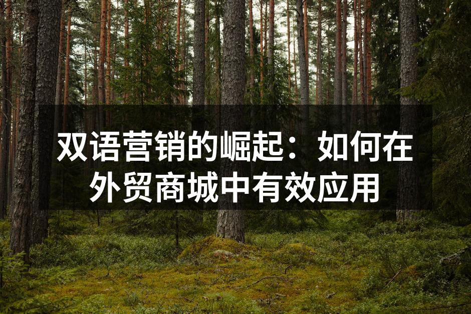 双语营销助力品牌全球化